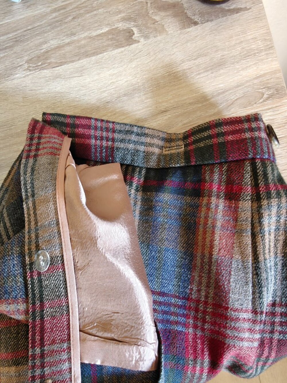 Vintage Talbots Plaid Worsted Wool Wrap Maxi Skirt Sz. 4P Academia - Picture 9 of 10
